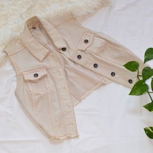 Cream Denim Vest